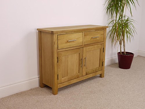 Nebraska Oak - Small Sideboard / 2 Door 2 Drawer Storage Dresser Cupboard Cabinet Unit - Image 4