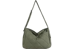 CORIOS Pikowana torba crossbody dla kobiet miękka bufiasta torebka puchowa bawełniana wyściełana górnym uchwytem torba lekka wyściełana torba na ramię duża torba hobo torba na ramię modna torba