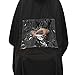 LuckyFine Salon Professional Waterproof Hair Cut Cape Gown Barbers Hairdressing For Phone Transparent Viewing Window Black 128x130 cm
