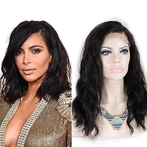 ZanaWigs Perruque de Cheveux Humains Naturels ondulés Avant en Dentelle complète avec Aspect Naturel Cheveux Non transformés brésiliens Vierges