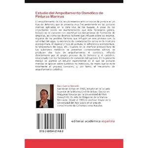 Estudio del Ampollamiento Osmótico de Pinturas Marinas: Aplicadas sobre Sustratos no Metálicos, en Inmersió