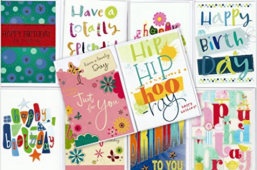 10 Large Fonts New Design Birthday Cards &amp; Envelopes. A Greetingles Mix