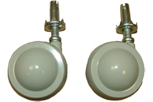 Pandoras Upholstery Metal Premium Sofa Chair Furniture Castors Parker Knoll, Set of 4, Beige