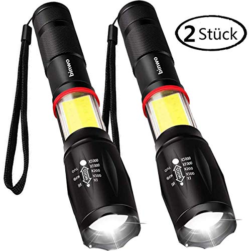 LED Taschenlampe - Binwo LED COB Taschenlampe, Superhelle 1600 Lumen Taschenlampe Arbeits Taschenlampe, 6 Modis Einstellbar, Wasserdicht Taschenlampen mit Cob Arbeitslicht und Magnet