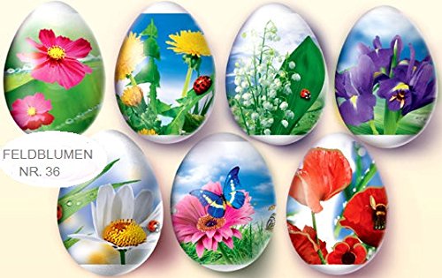 Ostereier Schrumpffolie. Feldblumen. Nr. 36 reicht für 7 Eier