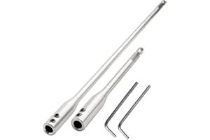 Mesee 2 Stück Extra lang verlängerung, Verlängerungsstange Bohren, 1/4-Zoll-Schaft Bohrerverlängerungssatz für Bohrerverlängerung aus Karbonstahl für Besonders Tiefe Lochfräsungen und Durchbrüche