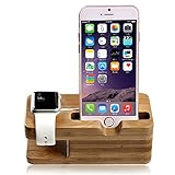 Apple Watch's inductive charger slots comfortably in the dock, simply place on the platform and works as clock while charging.