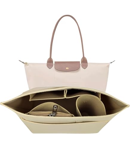 Organisateur De Sac à Main En Feutre - 26x13x20 Cm - Avec Poches Zippées - Pour Tote Bag Et Sac à Bandoulière