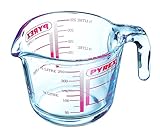 fasst 300 ml Kitchen Craft Messbecher, 0,25 Liter, Glas, Transparent, 0.3 x 0.2 x 0.1 cm