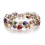 Craft de pulsera : galvanizado de oro 18k, protección del medio ambiente no es fácil de desvanecerse, antioxidante, sostenible brillante. Todas las piedras son incrustadas bajo un microscopio por un maestro de nivel superior