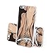 Produktbild FINOO ® | Iphone 5 / 5S Hardcase Handy-Hülle | Transparente Hart-Back Cover Schale mit Motiv Muster | Tasche Case mit Ultra Slim Rundum-schutz | stoßfestes dünnes Bumper Etui | Beach girl Rücken