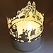 Produktbild 13gramm Magdeburg-Skyline Windlicht Schattenspiel Souvenir, 3D Edelstahl Aufsatz für Kerze inkl. Karte