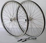 Speichen: Niro 2.0 silber Vuelta 28 Zoll Fahrrad Laufradsatz Reflex Hohlkammerfelge schwarz Shimano TX500 inkl. Schnellspanner Silber NIRO Silber