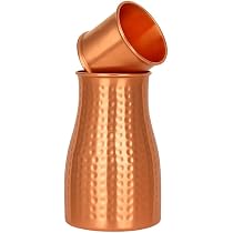 Pure Copper Water Bottle 1000ml With Cup - Ayurvedic Health Benefits, Perfect For Home, Office & Gifting - View #8