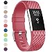 Produktbild Onedream Kompatibel für Fitbit Charge2 Charge 2 Armband Damen Herren Ersatzarmband Sport Band Rot