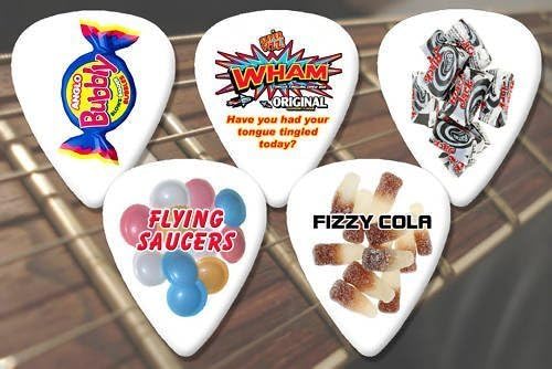 Retro Sweets 70s Black Jacks Cola Bottles Premium Guitar Picks x 5 Medium 0.71
