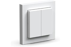‎SENIC Senic Friends of Hue Kabelloser HomeKit Intelligenter Lichtschalter und Dimmer, kompatibel mit Philips Hue & Tad (1 Stück, mattweiß)
