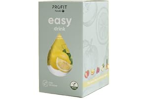 PR PROFIT PROFIT - Easy Drink Limón - Bebida instantánea con saborizante natural sin azúcares sabor Limón - Ideal para hidratarte y disfrutar de un refresco bajo en calorías - 15 sobres de 9 gramos