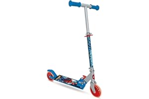 Mondo Toys - SPIDER-MAN MARVEL ALU SCOOTER Monopattino 2 ruote pieghevole in alluminio con pedana extra grip e manubrio regolabile per bambini