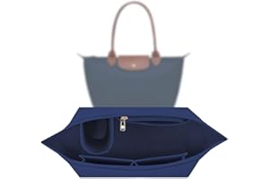 SUNSHINE SMILE Longchamp Bag Organiser for Pliage M - Multi-Pocket Felt Handbag Insert Wallet Purse Organizer