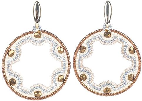Azuni wave hoop earrings (cream)