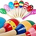 SMO 2pc Wood Maracas Rattle Rattle Shaker music baby rattle baby rattle Mini