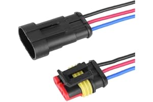 ‎KEENSO Keenso Neue 5 Kits 3/4/5/6 Pin Weg Kabelsteckverbinder Wasserdichte 3 Line 3 Pin Auto Draht Elektrische Stecker mit Draht AWG Marine Abgassysteme