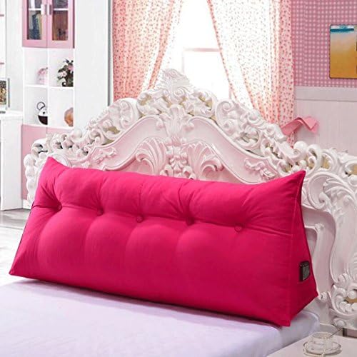 Fashion simple soft Leisure Triangle cushions and Long Pillow  Bedside Cushions Cotton Active Canvas Triangle Cushions Bed Pillow Sofa Cushions Lovely comfortable office lunch break pillow ( Color : B , Size : 100*55*25cm )