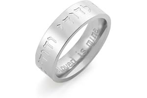 unift Chant de Salomon Mon bien-aimé est ma bague pour hommes femmes en acier inoxydable Cabale juive anneau de prière amulette religieuse bijoux