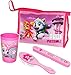 Produktbild 4 tlg. Zahnputzset & Reiseset _ " Paw Patrol - Hunde - rosa / pink " - Kosmetiktasche + Zahnbürstendose & Haarbürste & Zahnputzbecher - Kinder & Baby / Hund Marshall / Chase / Rubble - Ryder - Hund - Haustiere - Boxer / Rettungshunde - Haustier - Kinderzahnbürste & Babyzahnbürste - Mädchen & Jungen - zum Hinstellen / Aufstellen - Kulturbeutel - Zahnbürste - Reise / Kulturtasche - Kosmetikset