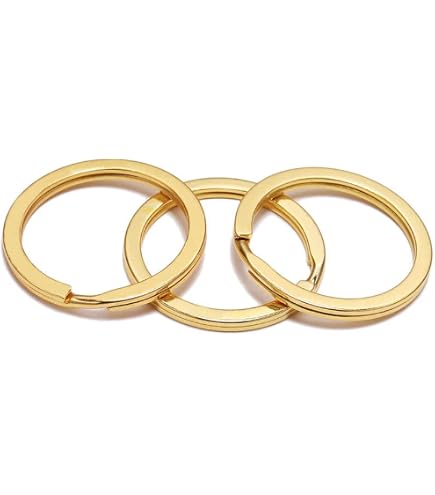 10 Mousquetons Ronds 33mm Dorés - Anneaux Porte-clés Multifonction Pour Sacs Et Décorations