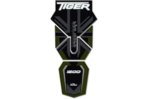 Resin Bike Motorcycle 3D Stickers Compatible with Triumph Tiger Explorer 1200-2016-2017 - Metal Green. Tank Protector Protection from Impact and Scratches. Resin Stickers - Gadget Moto