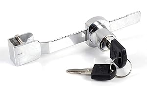 Fliyeong Premium Quality Reptile Vivarium Terrarium Showcase Display Cabinet Sliding Glass Door Lock and Key Black DIY Garden Hand Tools