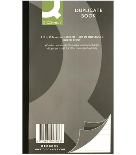 Evrite Ruled Feint Memo Duplicate Book - Numbered 1-100 With Index - View #8