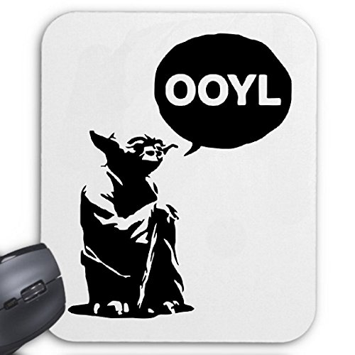 Mousepad (Mauspad) "Yolo Yoda Swag Star Wars Skywalker You Only Live " für ihren Laptop, Notebook oder Internet PC .. (mit Windows Linux usw.)