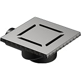 VitrA V-Flow Kare 5606976 Duş Kanalı, Yandan &Ccedil;ıkışlı, 15x15 cm, DK 100 Kapak, Mat Krom