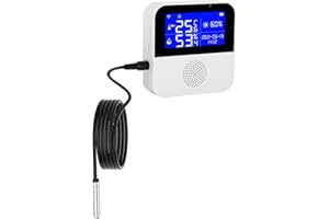 Kabelloses Thermometer Hygrometer,CEIEVER WLAN Thermometer Hygrometer App Benachrichtigung und Datenspeicherun Bluetooth Thermo Hygrometer funktioniert mit Alexa/Google