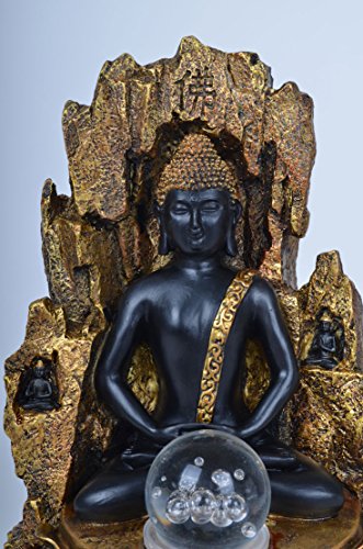 Buddha Brunnen Garten Deko Figur *30 cm* Feng Shui Wasserspiel Zimmerbrunnen Gartenfigur - 2