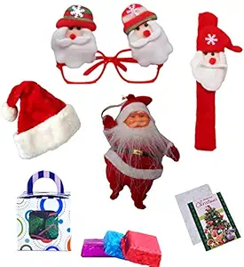 MANTOUSS Christmas Gift for Kids/Christmas Gifts for Girls/Christmas Gifts for Boys-1Christmas Cap,1 Wrist Band,1 Goggle , 1 Santa Claus+a Box of Handmade s for Kids/Party+1 Christmas Card