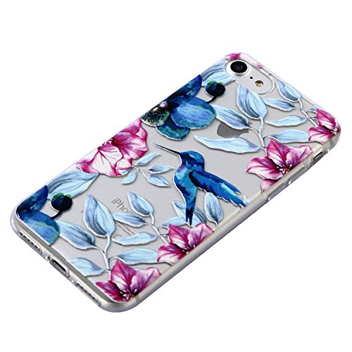 iPhone 6S/6 Klar Hülle,iPhone 6/6S 3D Kreative Silikon Hülle Tasche Handyhülle,Ultra Slim Soft Licht Klar Transparent Silikon Gel Gomma TPU Hülle Case für iPhone 6S/6 with 4,7 Zoll,Romantic Flower Animal Cartoon TPU Silikon Schutz Handy Hülle Case Tasche Etui Bumper für Apple iPhone 6S/6 4.7 - 2