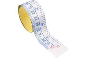 WINTAPE Workbench Ruler,Adhesive Backed Tape Measure,Waterproof Measuring Sticker,Sticky Measuring Tape,60 Inches/152 cm Length, 0.63 Inch/1.6 cm Width Imperial/Metric Ruler (12 inches/30 cm)