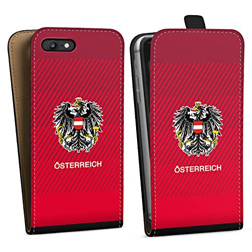 Apple iPhone 7 Tasche Schutz Hülle Walletcase Bookstyle Österreich EM Trikot Fußball Europameisterschaft