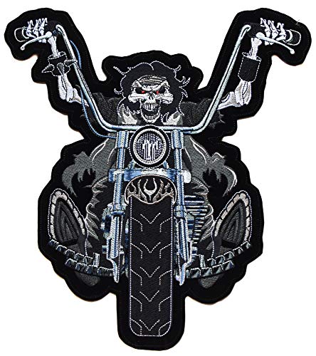 topt mili ecusson Route 66 Biker Motard Moto Tete de Mort Harley thermocollant Grand Format Chopper 31x28cm patche Badge