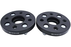 SHLPDFM Juego de 2 espaciadores de 20 mm, 4 x 100 PCD Hubcentric Forged Wheels Spacer Kit con 8 pernos de lengüeta M12 x 1.5 Hub Bore 54.1 mm Compatible con Mazda MX5 Mk1 o Mk2