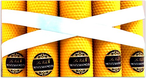 La Vela – Edle handgefertigte Qualitätskerze aus 100% Bienenwachs im SPARSET 2 x (13×4,5) - 4
