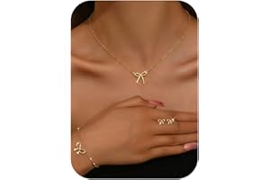 KRFY Joyas de Mujer Conjunto Collar y Pendientes Oro Plata Bisuteria Acero Inoxidable Mujer Pulseras Colgante Collar Pendientes Perla Pulseras para Bisuteria Joyas