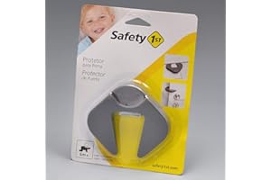 Safety 1st Stoper do Drzwi 2 W 1 i Ochrona Przed Zaciskami, Klin Antypoślizgowy, Uniwersalne Zastosowanie, Zapobiega Uciążliwemu Docieraniu, Szary