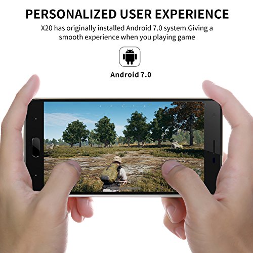 Handy ohne Vertrag, DOOGEE X20 Dual Sim Smartphone Android, 5 Zoll HD IPS Display Smartphones, 16GB ROM-2.0MP +Dual 5.0MP kamera, Energiesparend MT6580 Prozessor - Antikes Silber