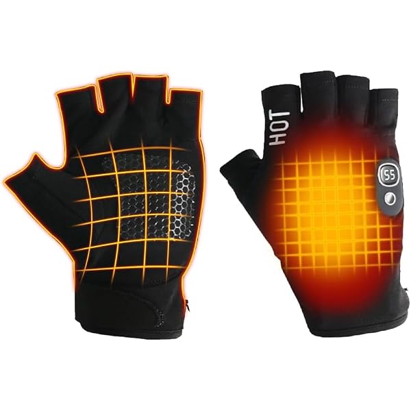 Gants Chauffants USB Pour Homme Et Femme - 3 Températures Réglables (37°C à 45°C), Écran Tactile, Lavables