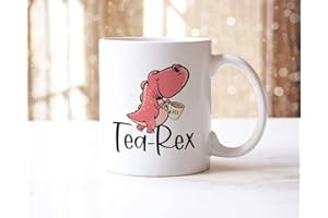 Handmade By Stukk Tasse à thé et dessous-de-verre Motif dinosaure Jurassique